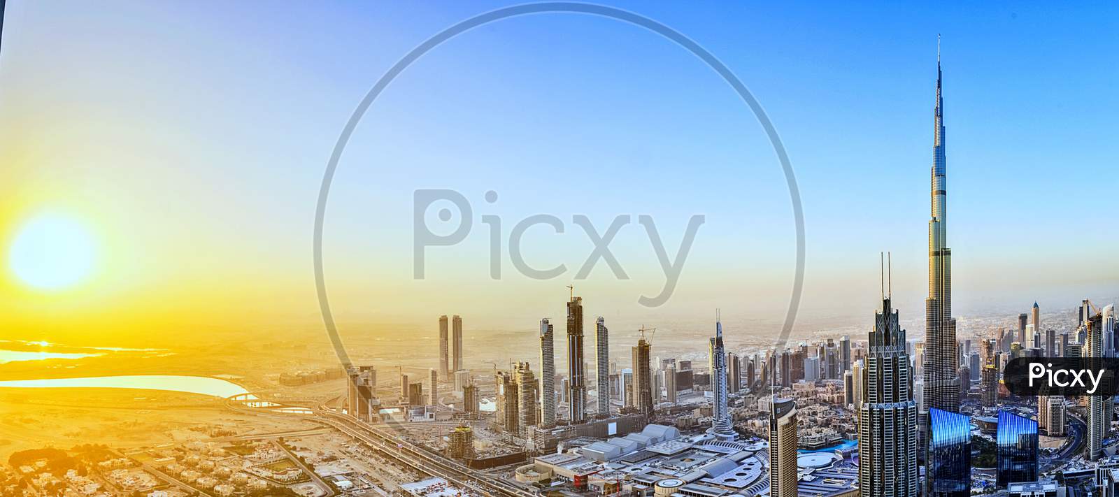 Beautiful View Of United Arab Emirate Skyline Cityscape