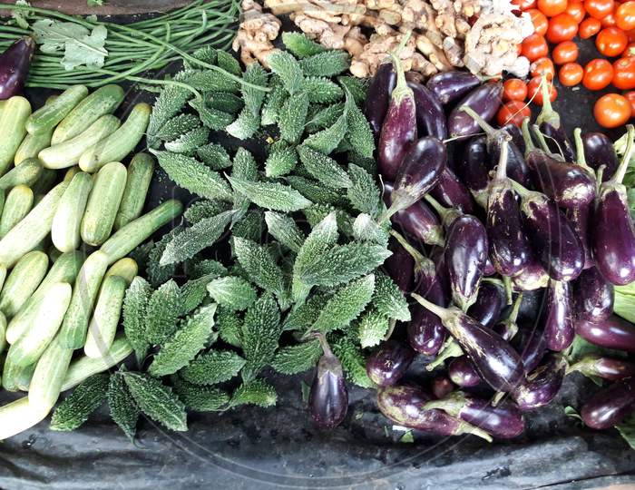 Pictures of different types of vegetables,Selective Focus, Selective Focus on Subject, Background Blur