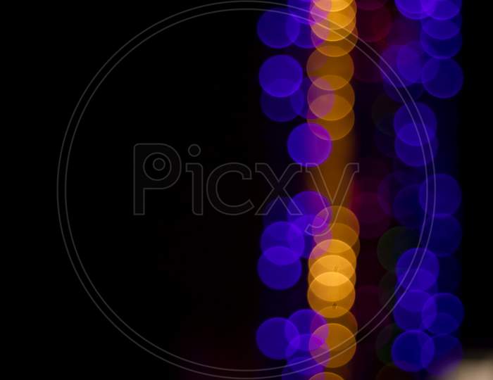 Colorful Bokeh Background With Negative Space.