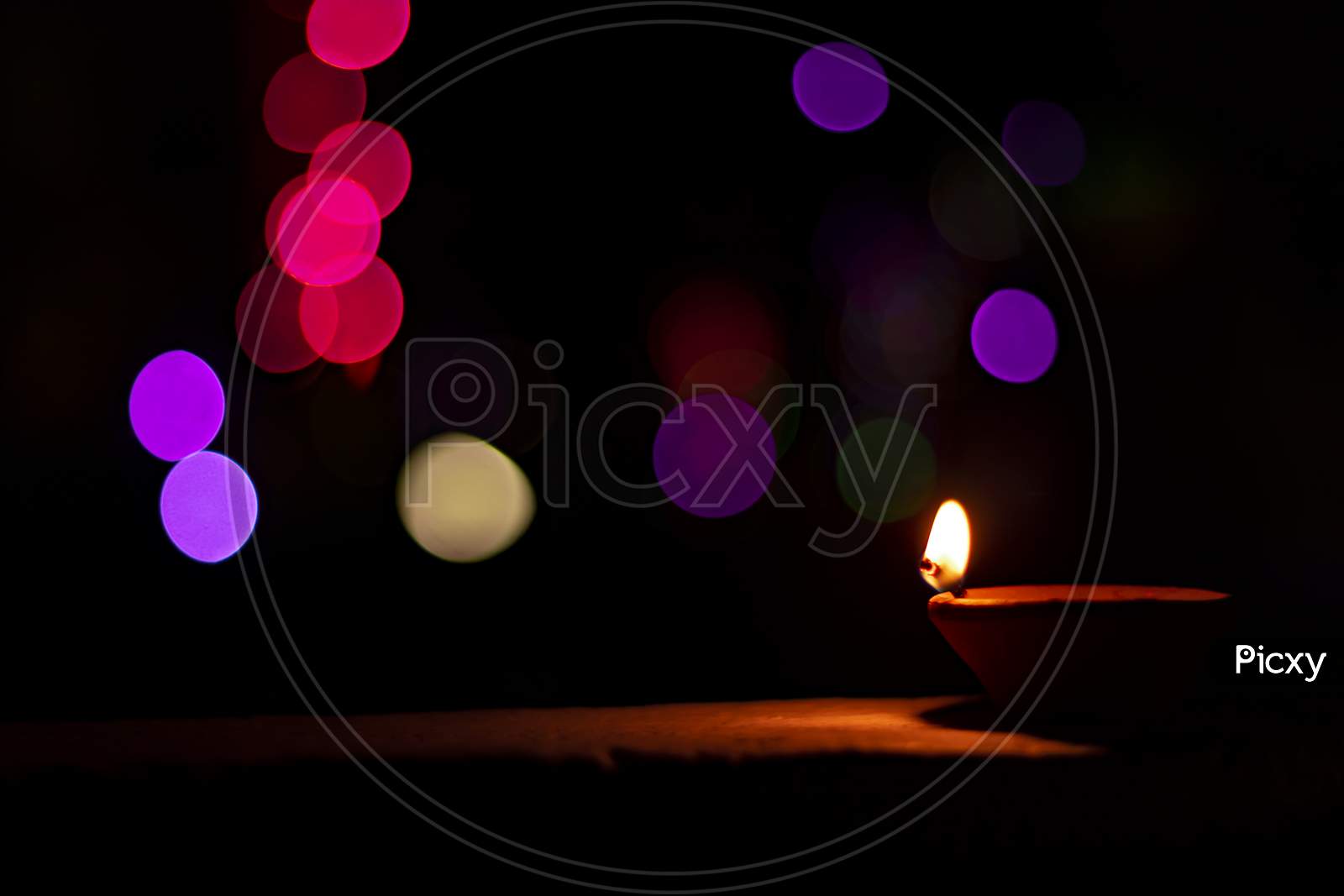 Happy Diwali - Clay Diya Lamps Lit During Diwali Celebration