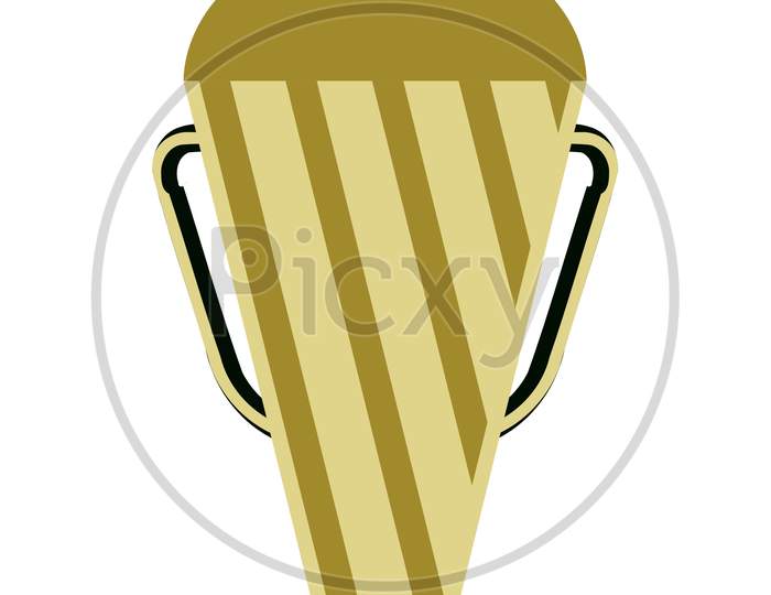 Gold trophy cup vector artwork