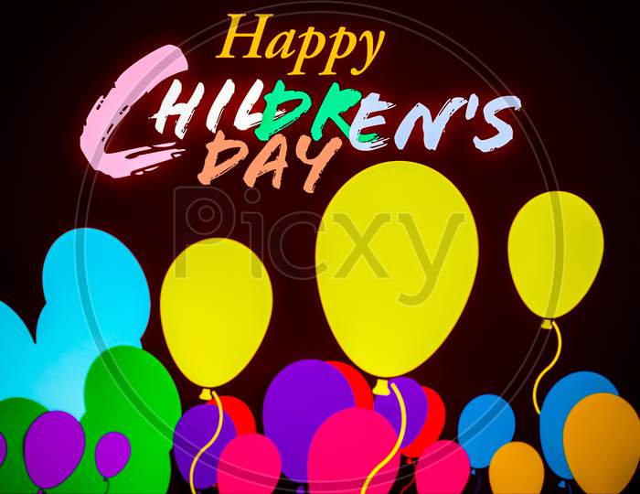 Happy international Childrens day greeting card