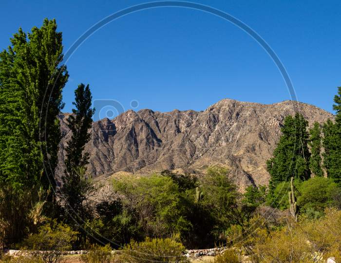 Beautiful Mountains Of Northern Argentina. Mountains Of The Foothills Of The Andes. Andean Landscape.