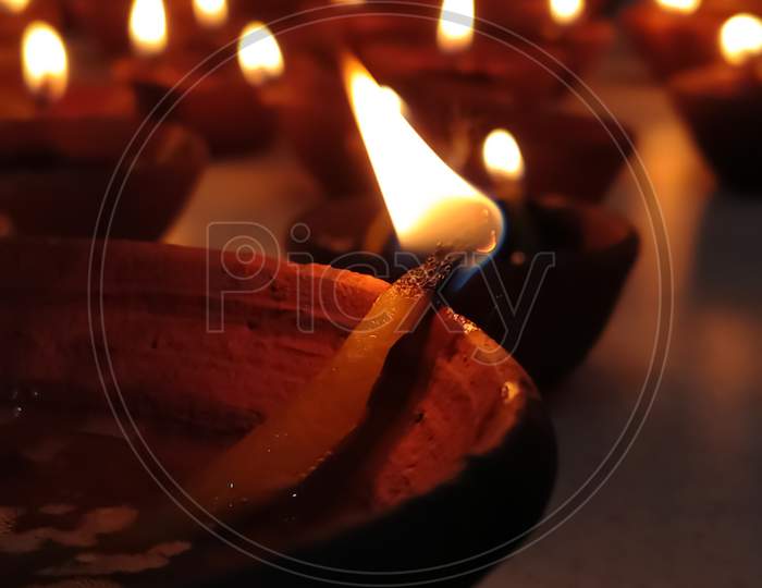 Happy Diwali - , - Earthen Diya