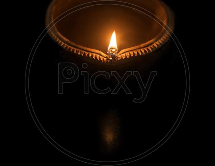 Diwali Lamp in Black Background