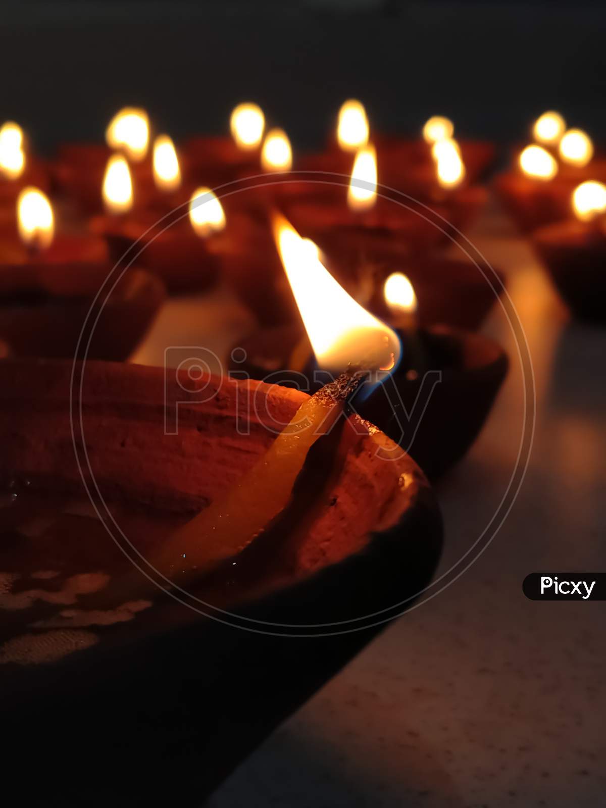 Happy Diwali - , - Earthen Diya