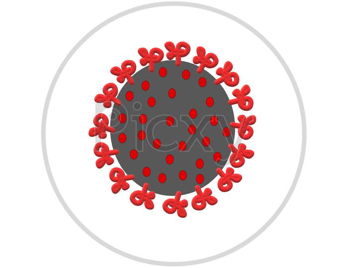 Coronavirous Symbol With White Background.