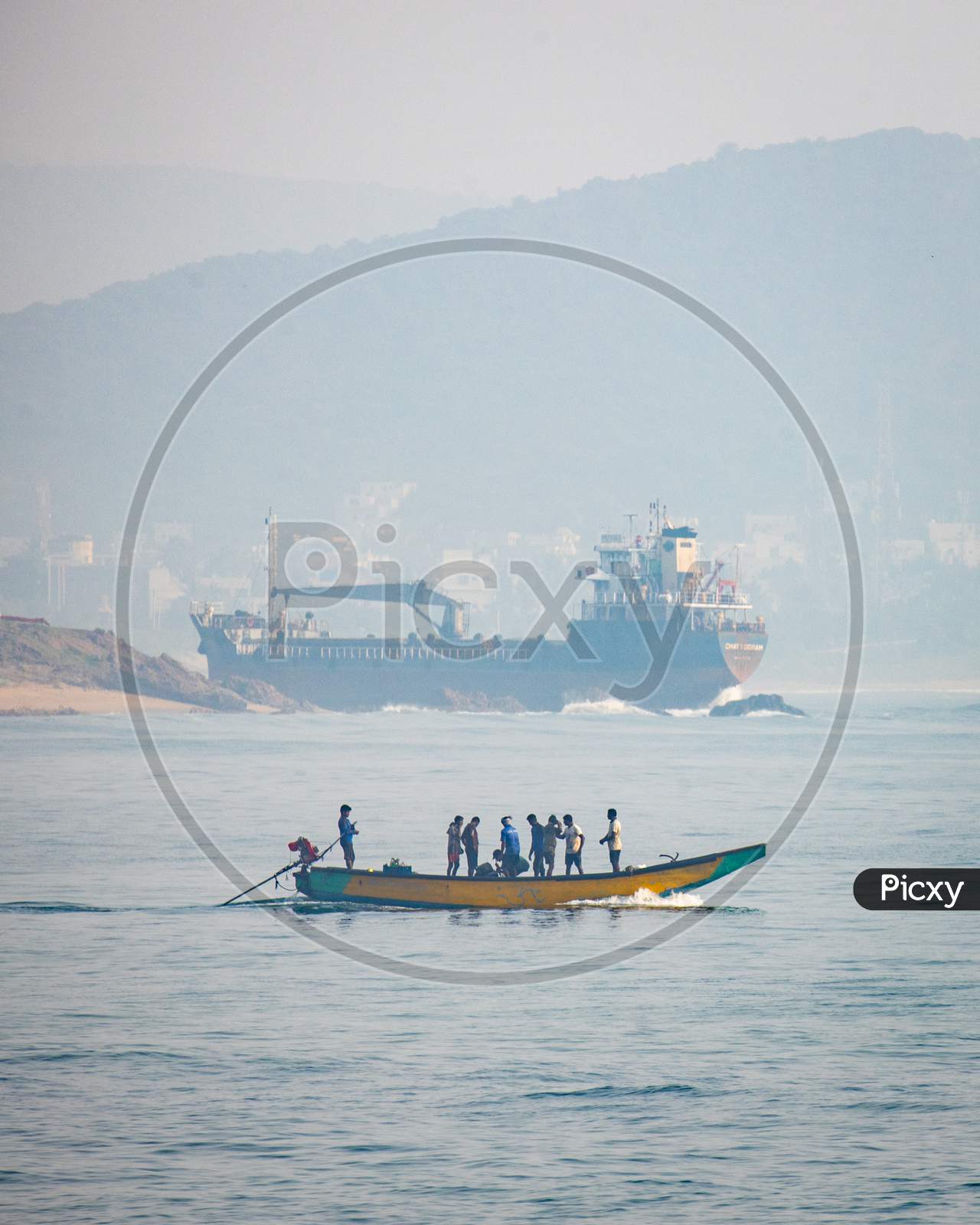 Fisherman going for fishing in vizag