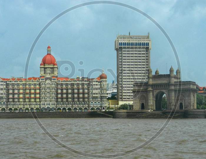 Gateway of India and taj hotel view from ocear
