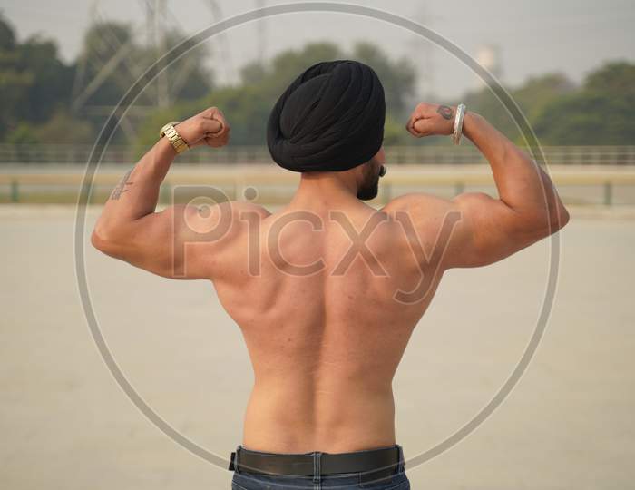 Ludhiana, Punjab / India - November 16 2020: Indian male model