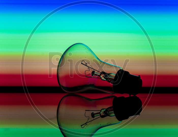 CREATIVE PHOTOGRAPHY WITH BULB AND COLORFUL LIGHT