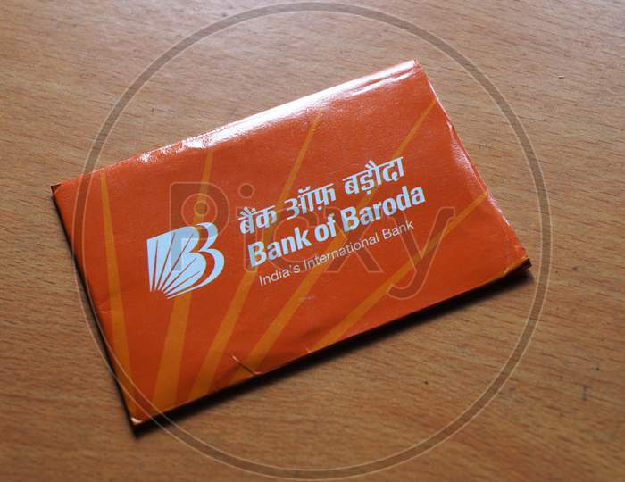 Thrissur, Kerala, India - 11/14/2020: Bank Of Baroda Debit Card Cover On The Table