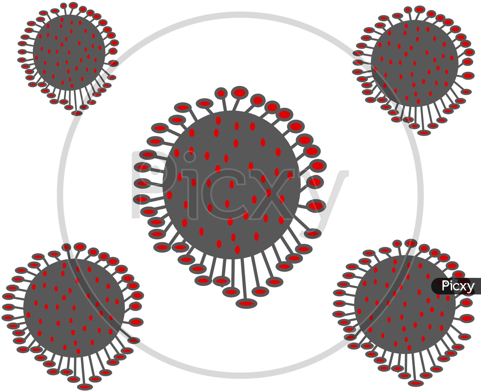 Coronavirous Or Covid 19 Symbol Isolated With White Background.