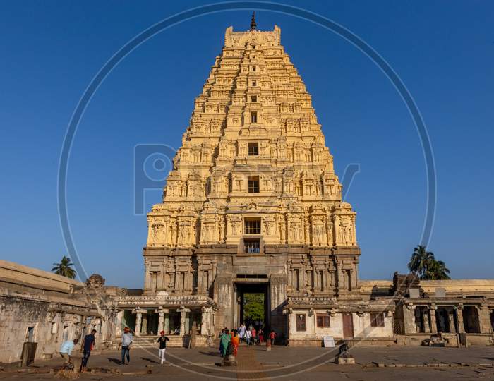 Virupaksha Temple in Unesco Heritage Town Hampi in Karnataka