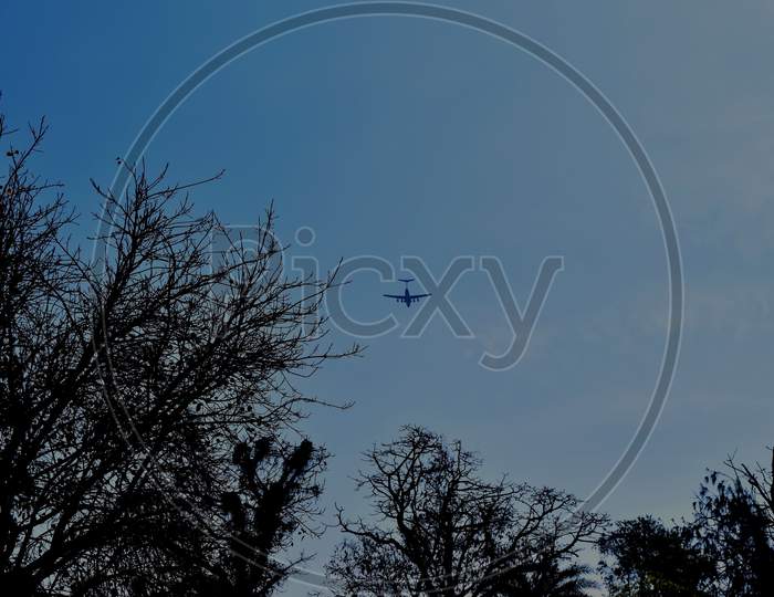 Aeroplane in the sky