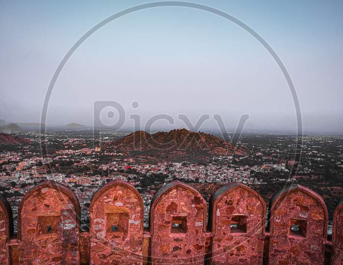 View From Amer Fort Hill Jaipur, Rajasthan, India
