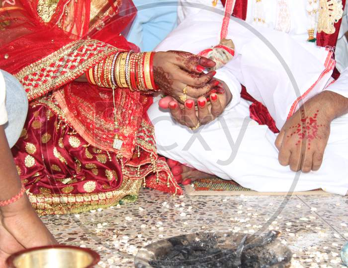 Hindu Marriage System Or Indian Wedding Ceremony.
