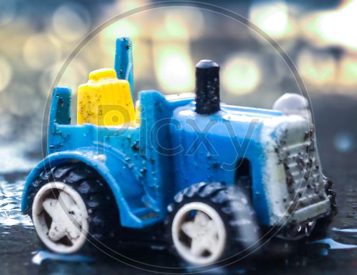 Toy Car in rain