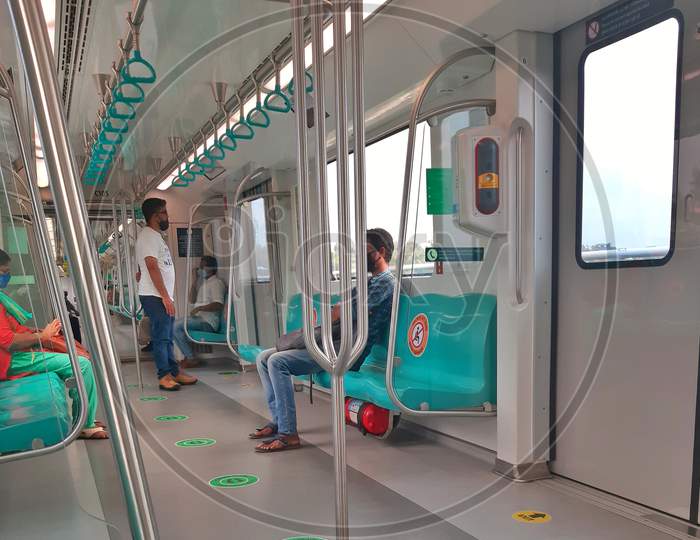 Interiors Of Cochin Metro Rail