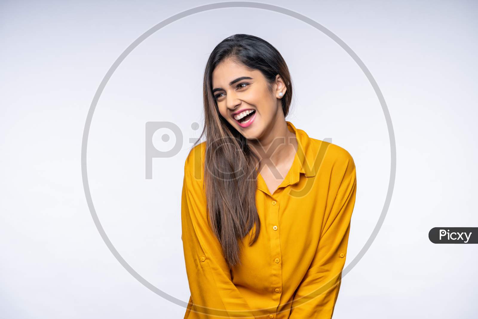 Indian confident young woman smiling