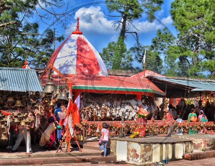 famous temple chitai in the hills of almora