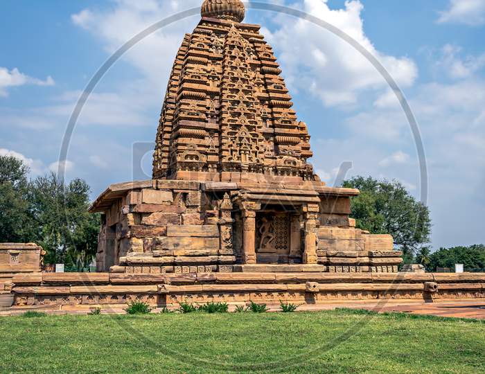 Chandrashekhara,Galagnatha Stone Temple Monument, Pattadakal , Karnataka, India.