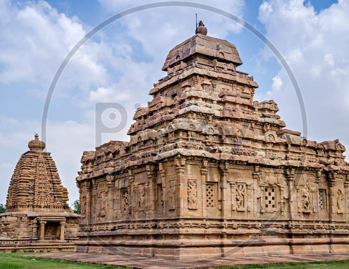 Sangamesvara Or Vijesvara Stone Temple , Pattadakal, Karnataka, India.