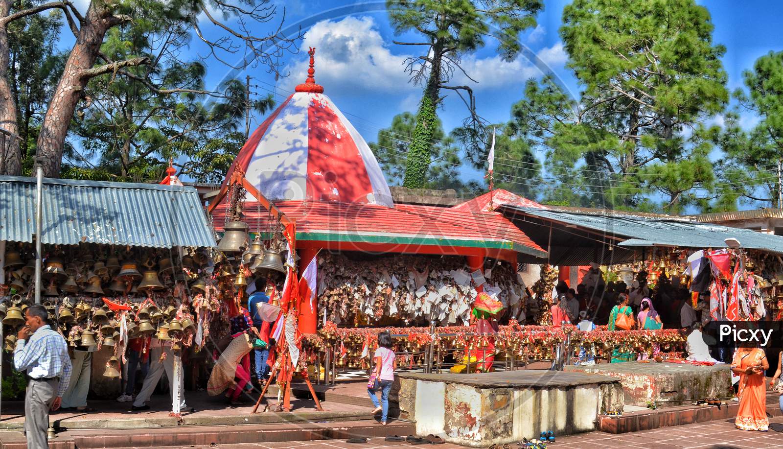 famous temple chitai in the hills of almora