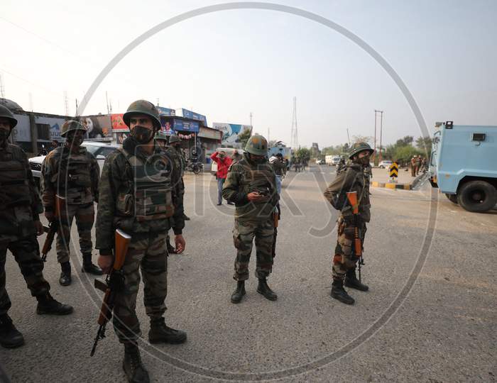 Encounter at Nagrota Ban toll plaza, A gunfight broke out between terrorists and security forces in the Nagrota area of Jammu and Kashmir’s Jammu district early on Thursday. Four militants have been killed. November 19,2020.