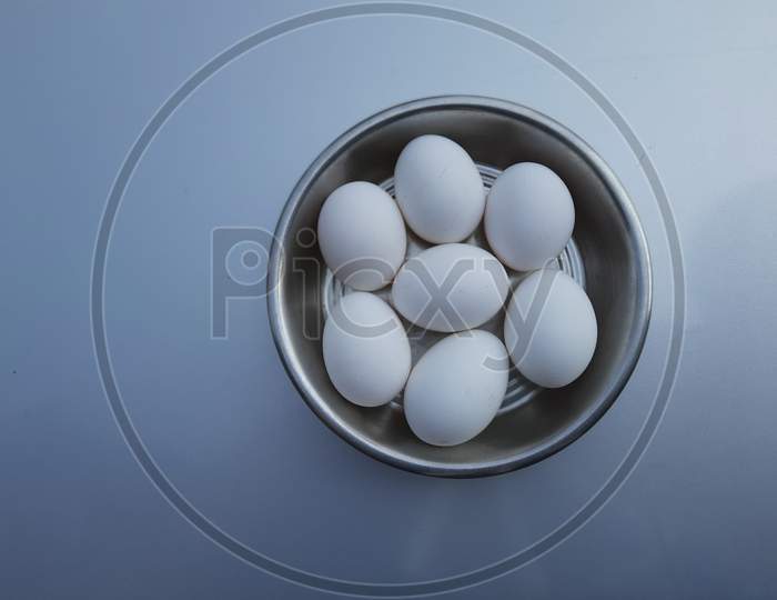 Chicken eggs image in pot, eggs image ,Selective Focus, Background