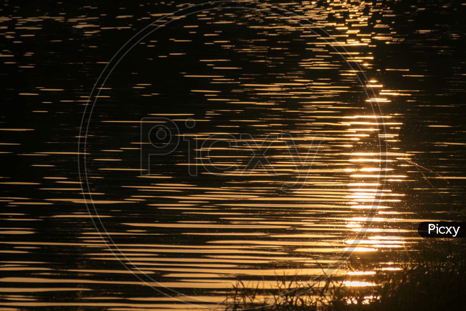 Sunset reflection on water