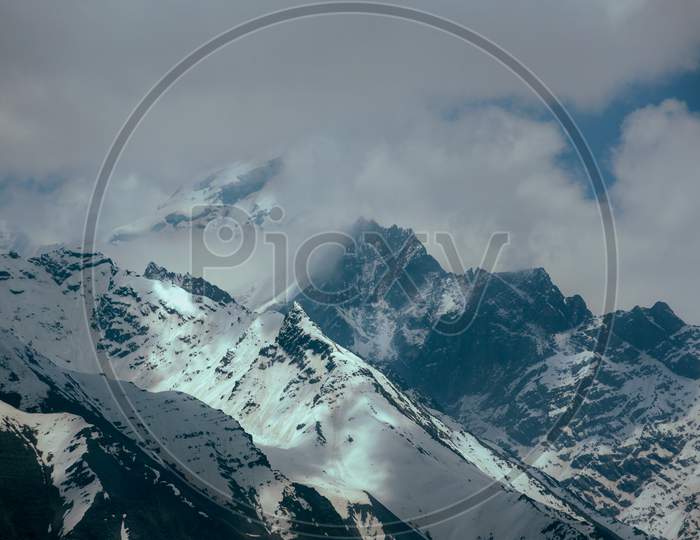 Kinnaur Kailash Mountain in Spiti valley