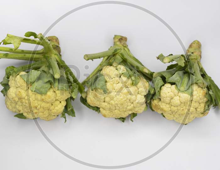 Cauliflower food With White Background