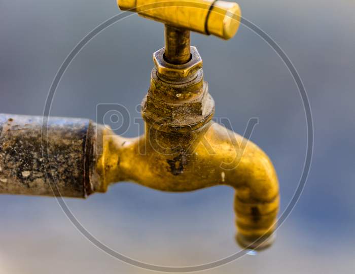 Water drop from a tap