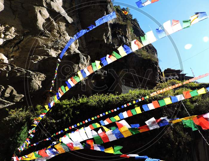 Praying flags and Tiger Nest