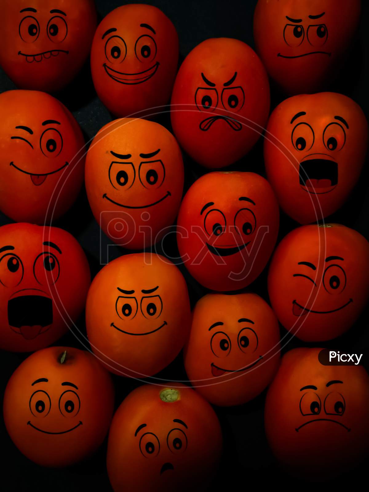 Smiley Tomatoes