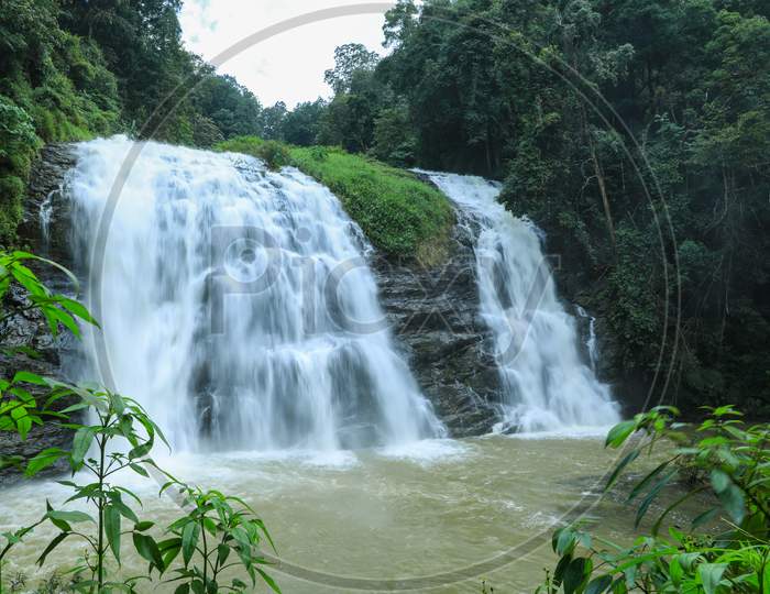 Water Fall In Greeny Forest