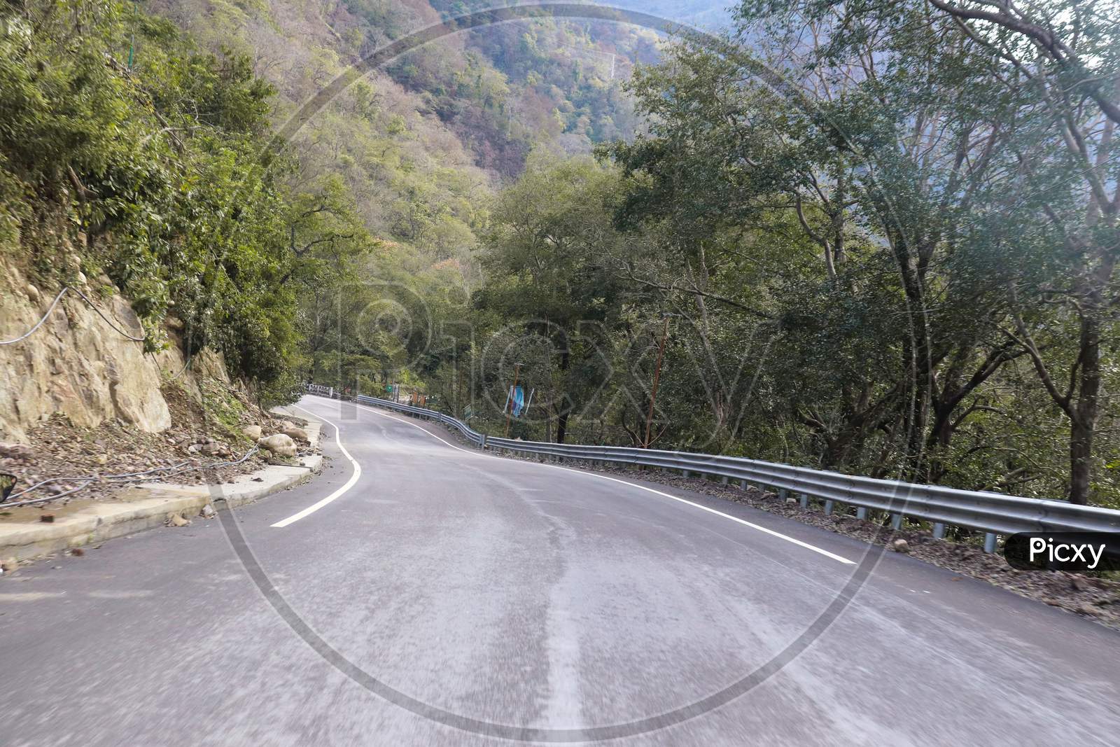 Empty roads in hill station in india