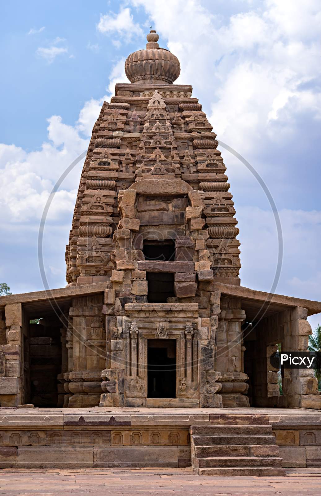 Ancient Stone Made Galaganatha Temple In Pattadakal, Karnataka, India.