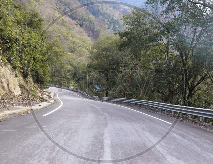 Empty roads in hill station in india