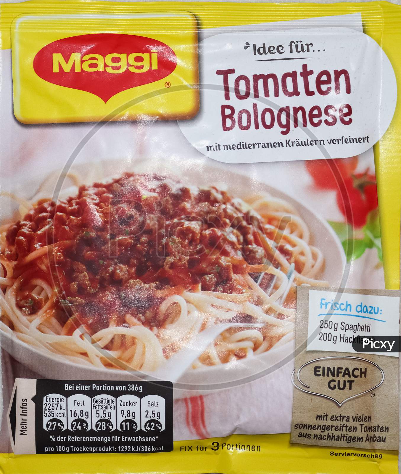 German Maggi Instant Noodles Called Spaghetti Bolognese, Owned By Nestle. Maggi Is An International Brand Of Soups, Stocks, Bouillon Cubes, Ketchup, Sauces, Seasonings And Instant Noodles.