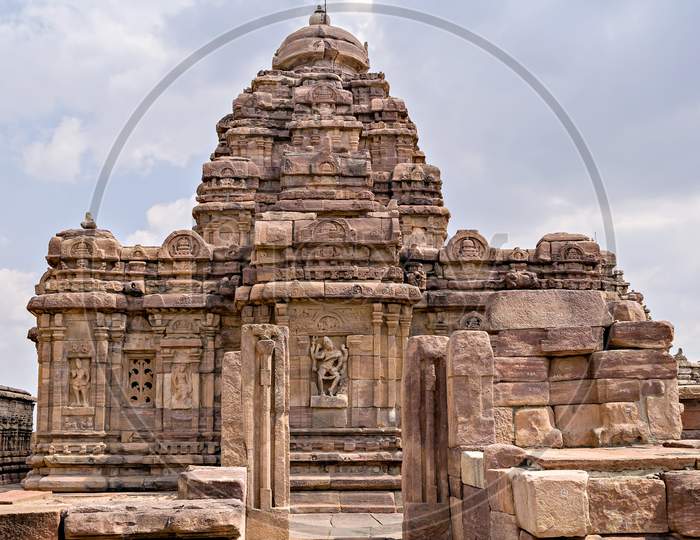 Sangamesvara Or Vijesvara Stone Temple ,In Pattadakal, Karnataka, India.