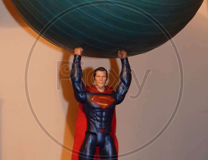 Toy art with superman