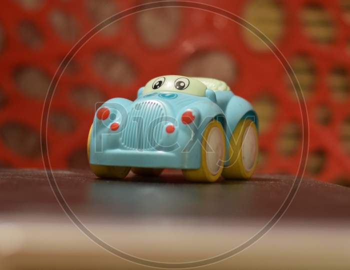 Toy car posing