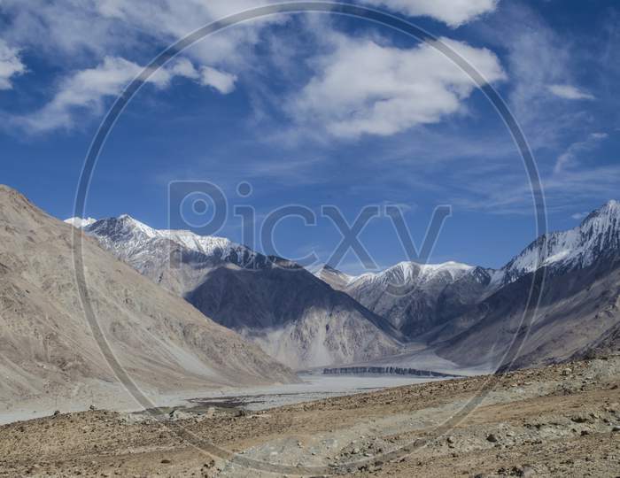 Snow capped mountains @ Ladakh