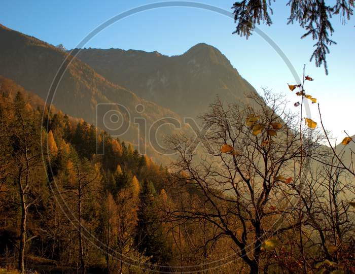 Autumn mood in Triesenberg in Liechtenstein 18.11.2020