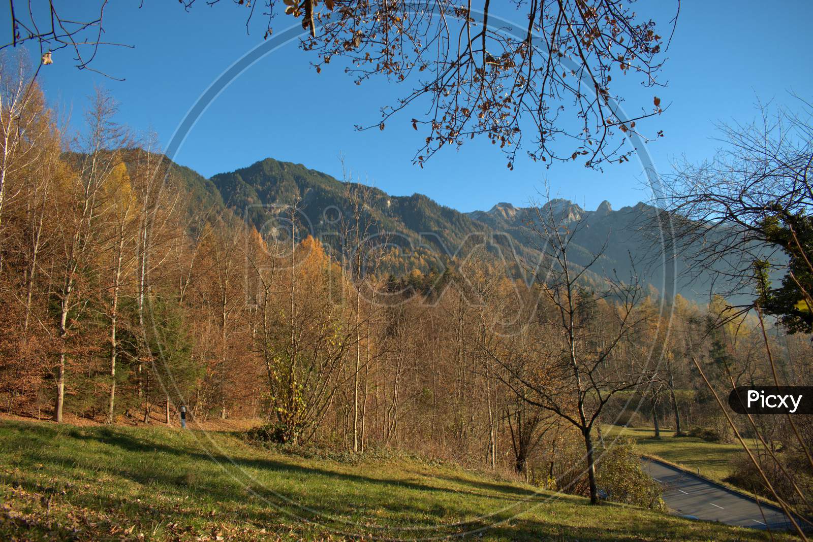Fantastic autumn mood scenery from Triesenberg in Liechtenstein 18.11.2020