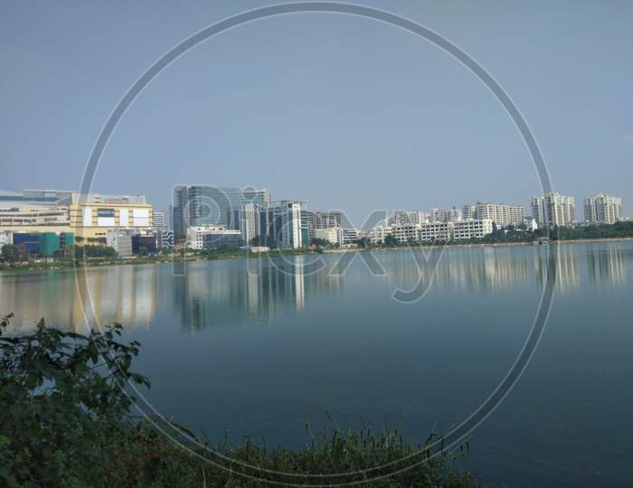 Hyderabad city landscape.