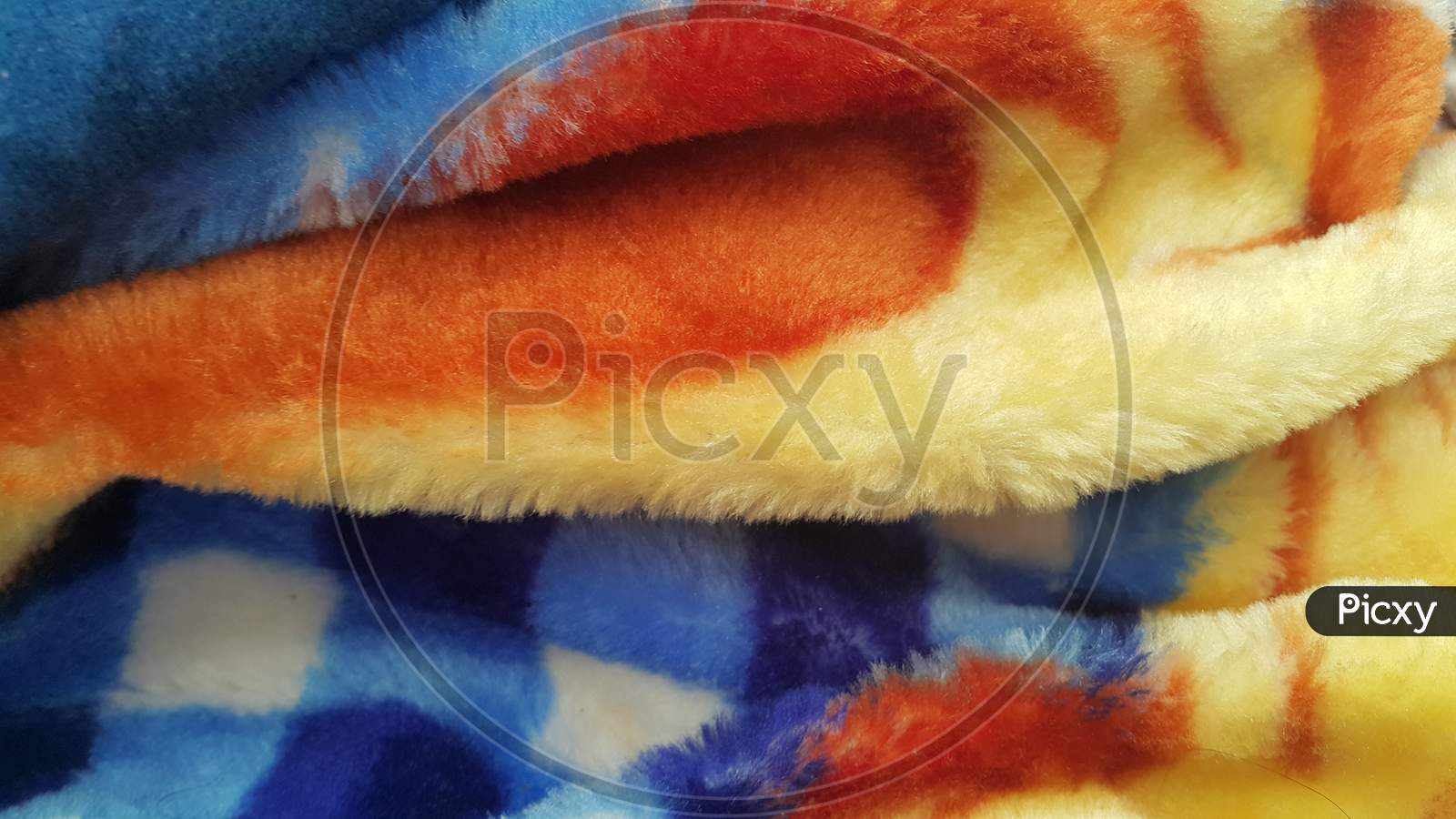 Closeup View Of Colorful Soft Blanket