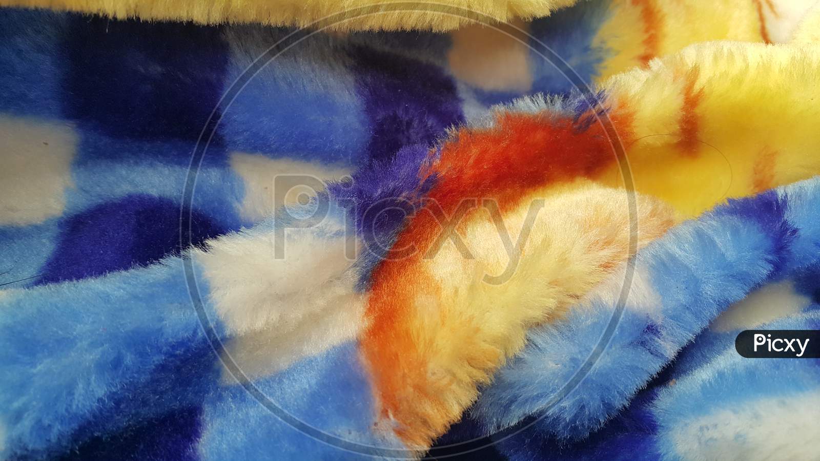 Closeup View Of Colorful Soft Blanket
